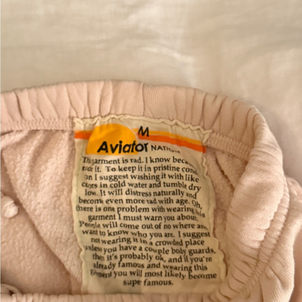 Aviator Nation Bolt Sweatpants in Cream - Picture 3 of 3